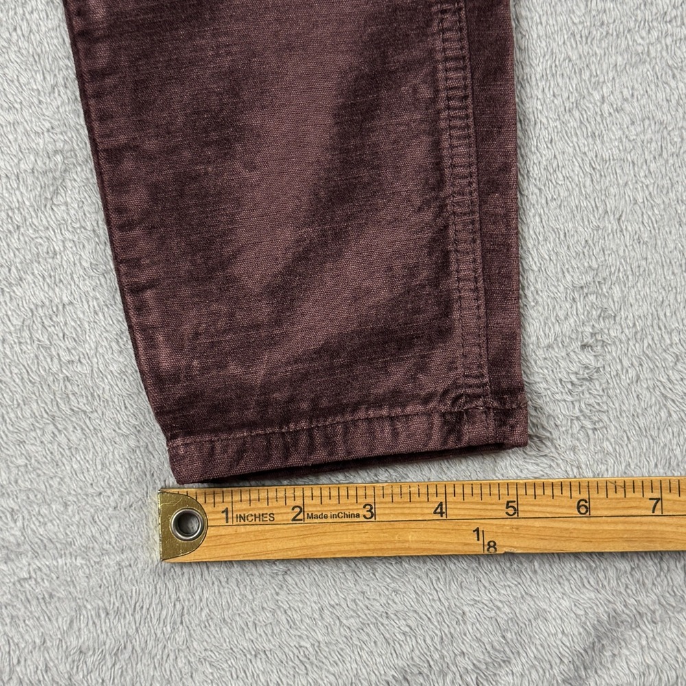 Free People Skinny Pants Brown Plum High Rise Size‎ 28 Stretch (W28in. x L26in.) - Picture 7 of 9